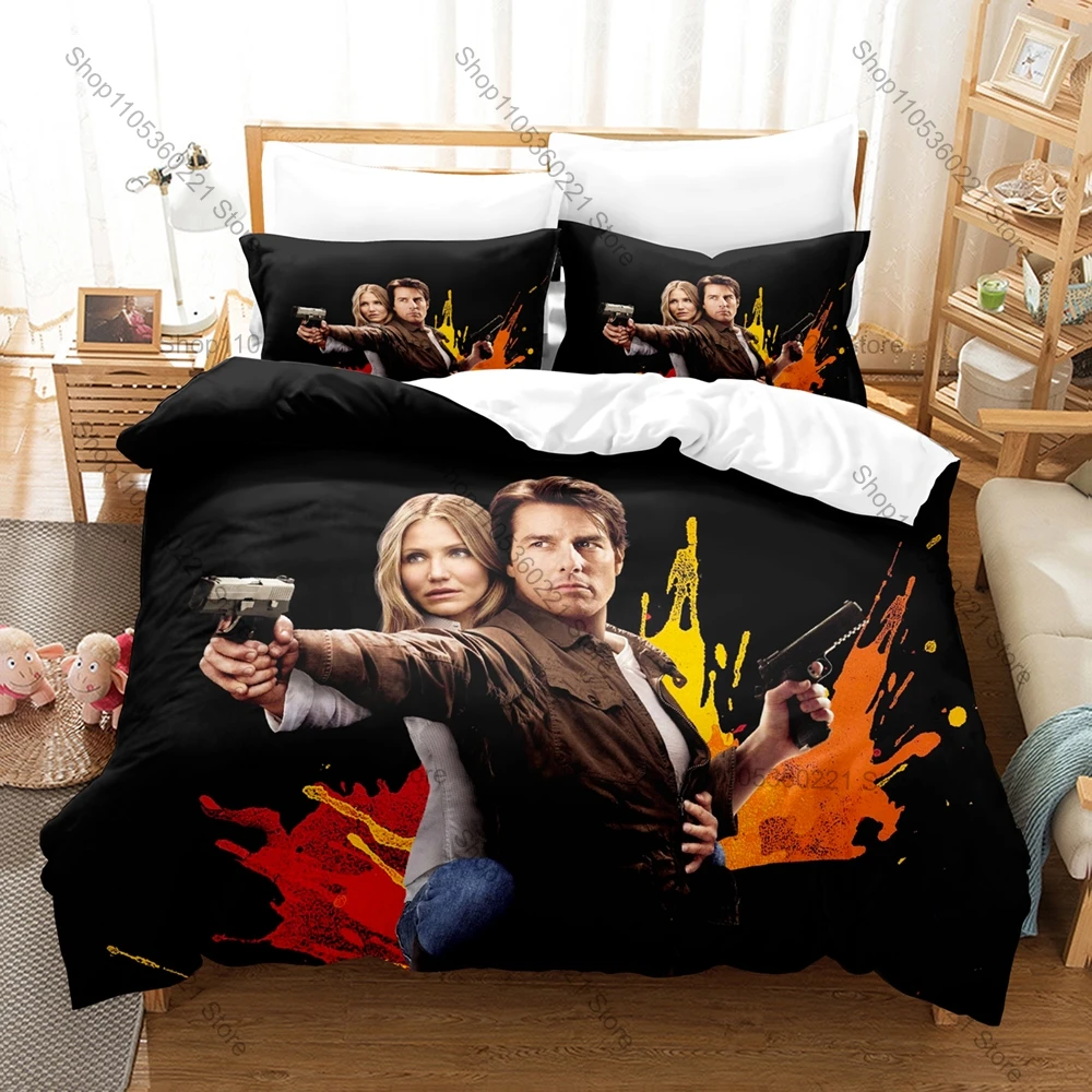 Cool Couple Graphic Knight And Day Thriller Adventure Romantic Spy Movie Bedding Duvet Cover + 2 Pillowcases Adult Movie