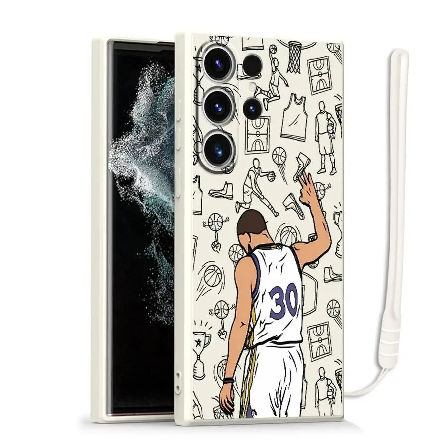 حافظة لهاتف سامسونج جالاكسي S21 Plus S25 Edge Note 20 10 Ultra S23 S22 Ultra S20 S24 FE كرة السلة الرماية الرياضية