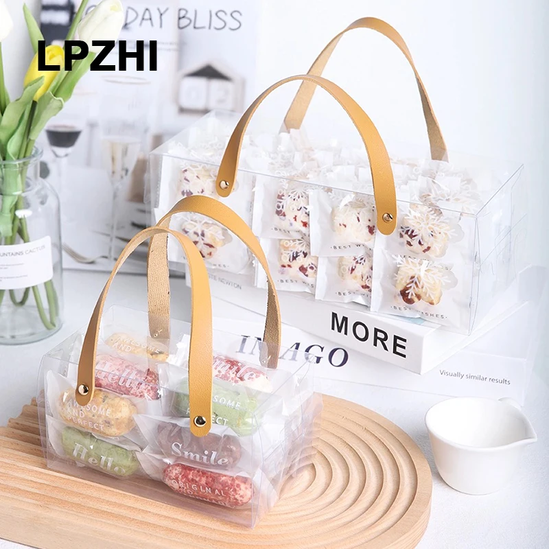 

LPZHI 10Pcs Transparent Swiss Roll Cake Packaging Boxes Wedding Birthday Party Baby Shower For Handmade Bakery Decoration Favors