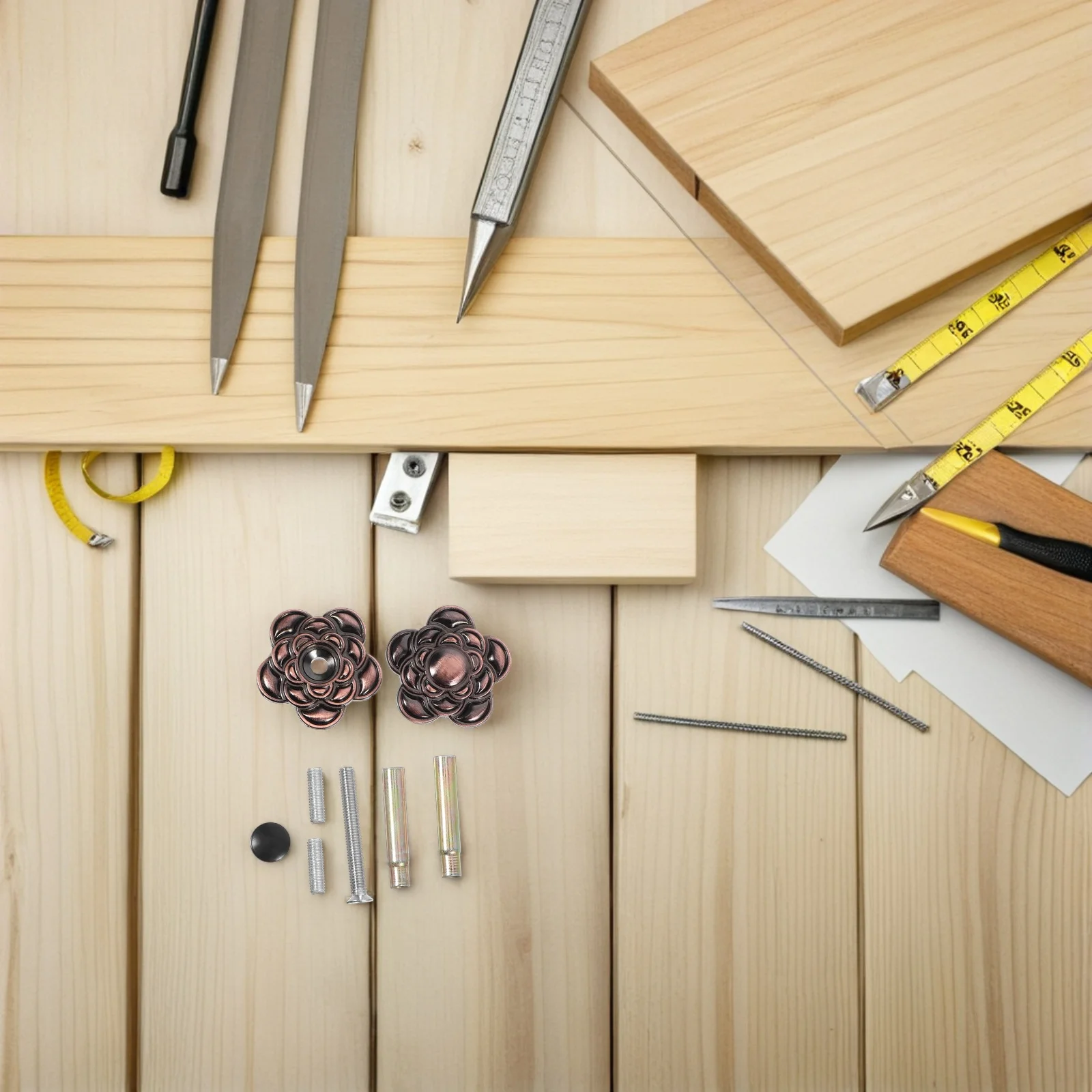 

1Set Lock Hole Plug Zinc Alloy Vintage Round Door Knob Cover Plate Breakable Design for Cabinet Door Decoration with Screws