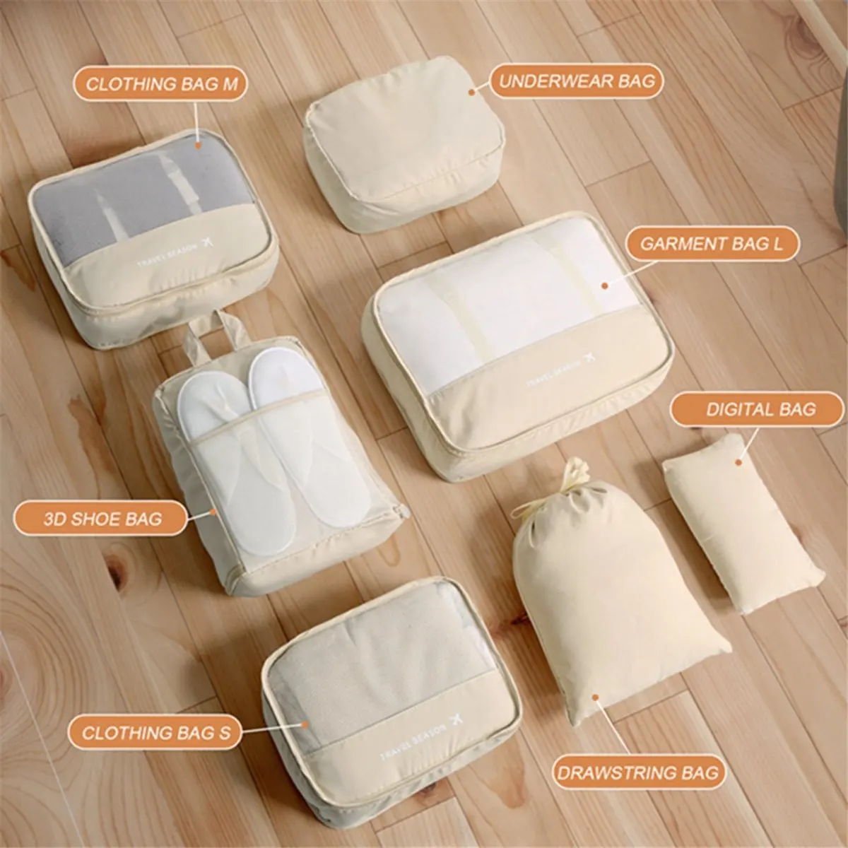 [N84R] Packing Cubes for Travel - Luggage Organizer Bags for Family, Mesh Breathable for Suitcases