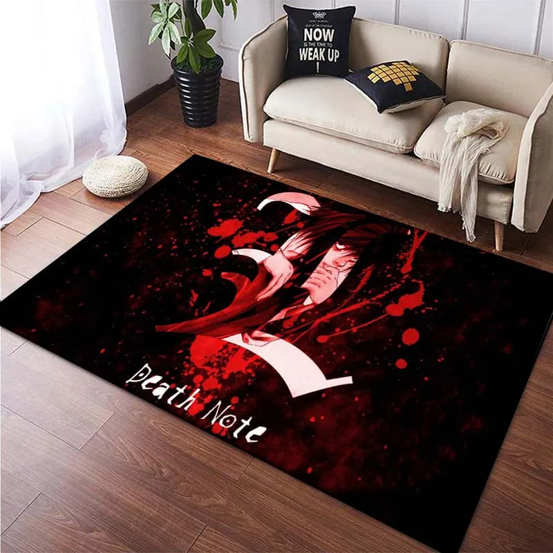 Japanese Anime Death Note Kira Floor Mats Square Carpets for Bedroom Living Room Home Decoration  Rugs Soft Velvet Mat  Area