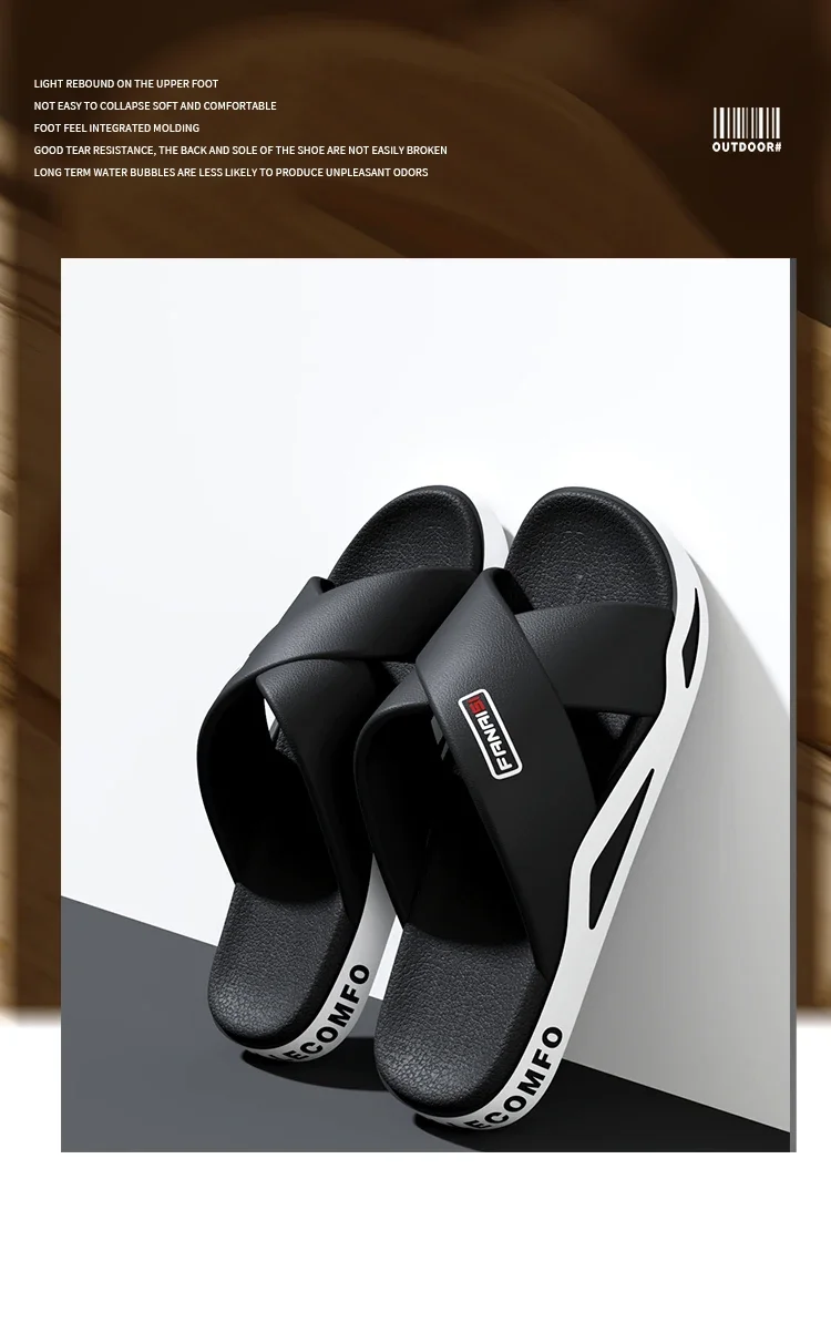 SHAJI Herren Kreuzriemen-Sandalen mit Offener Zehenpartie, Rutschfeste Bade- und Duschpantoffeln für Strand, Schwimmen & Outdoor-Spaziergänge, Modische Fußbekleidung – Detail 12