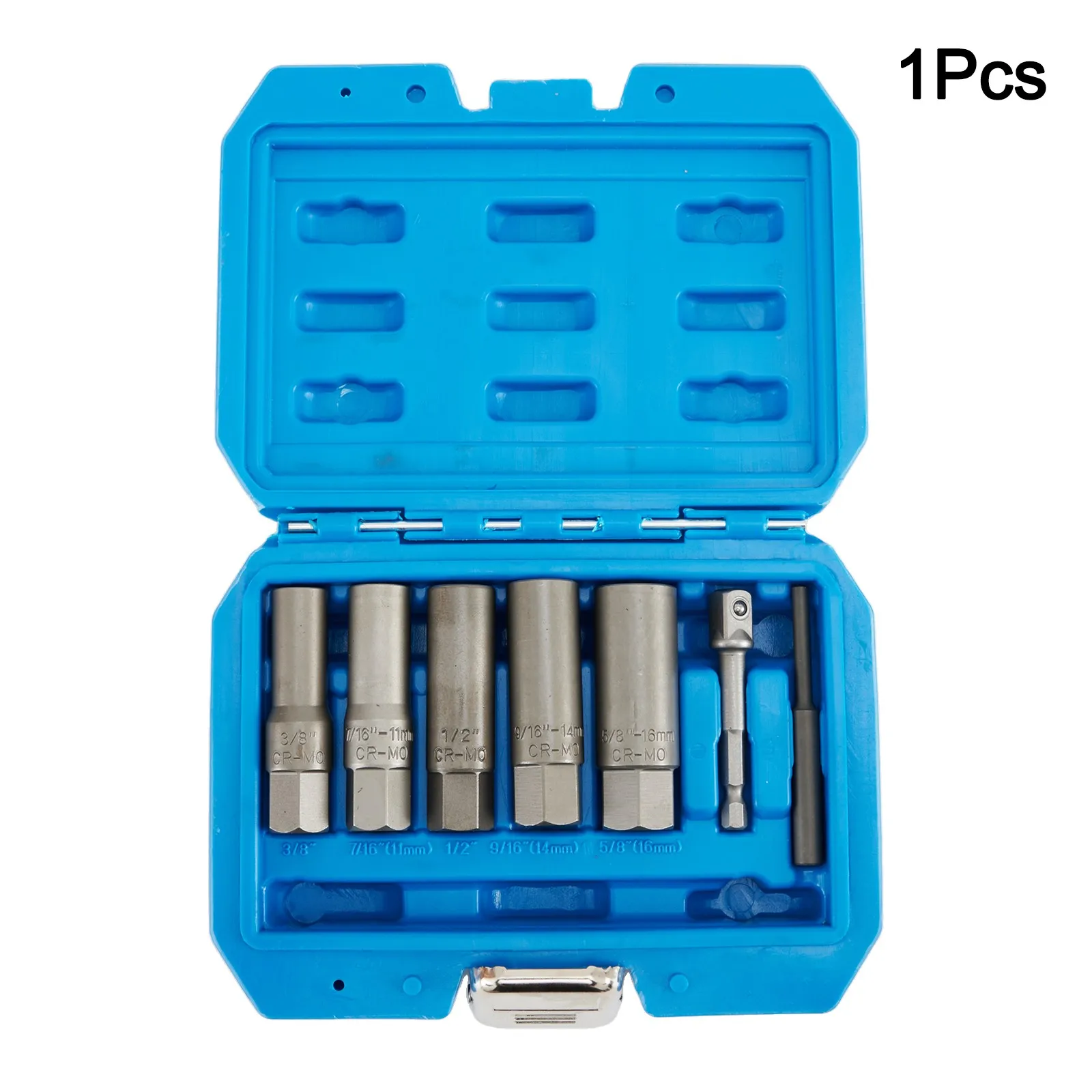 Garage Tool Workshop Equipment Nut Bolt Extractor 3/8-5/8 Inch Wrench Cr-Mo Steel Construction Reverse Type Thread