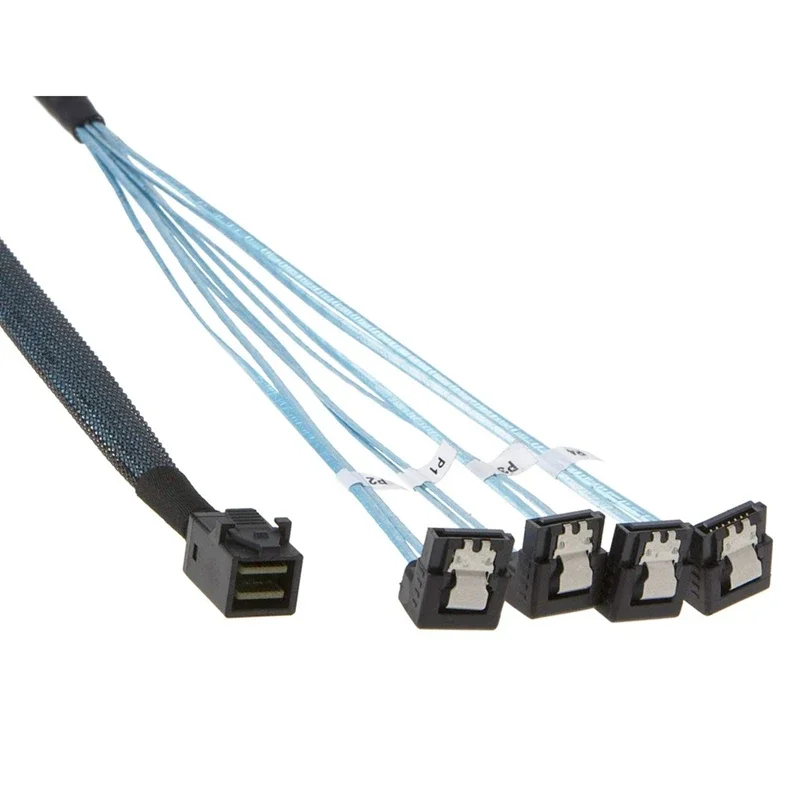 90 degree Hard Drive Converter 0.5m 1m HD Mini SAS 12G SFF-8643 To 4 SATA Cable Adapter,Internal Motherboard Controller To