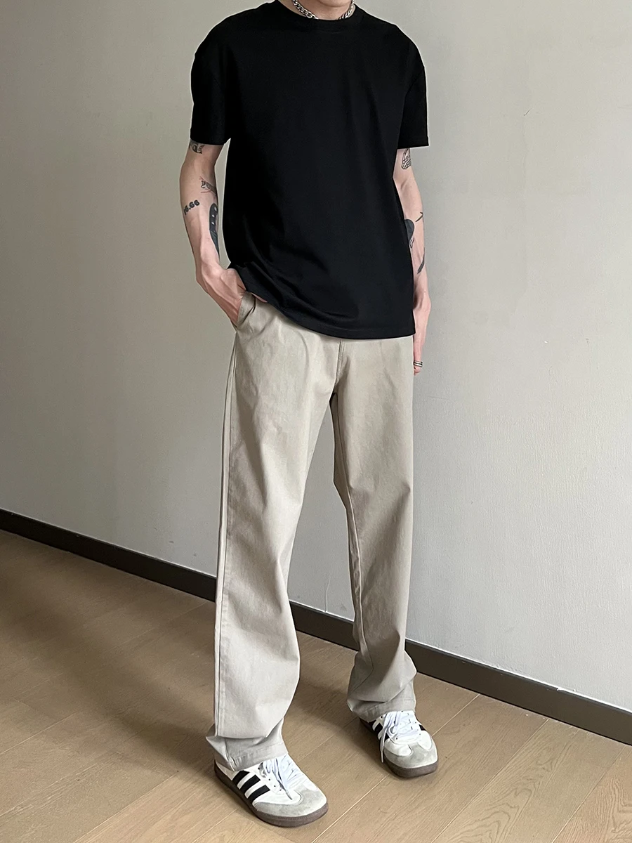 

New Tag American High Street Retro Work Pants 3D Tailoring Loose Straight Cleanfit Casual Long Pants Youthful Energy Style