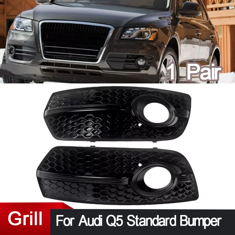 For Audi Q5 S-Line Standard Bumper 2009 2010 2011 2012 Front Bumper Fog Lamp Lights Grill Grille 8R0807681A 8R0807682A