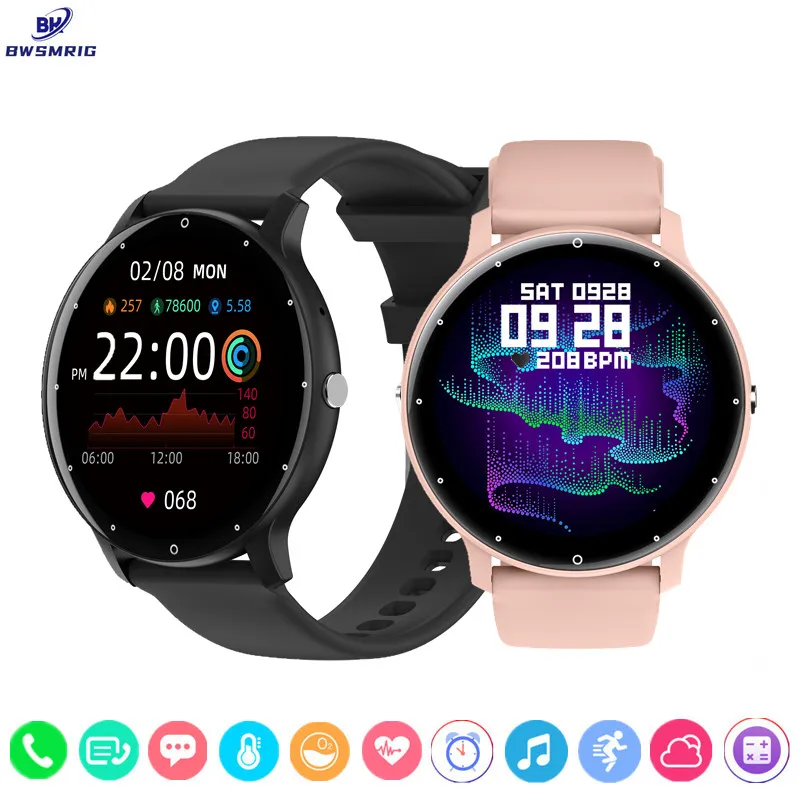 

BWSMRIG Smart Watch Men Bluetooth Call Sport Heart Rate Sleep Monitoring Fitness Bracelets Women Smartwatch For iOS Xiaomi Phone