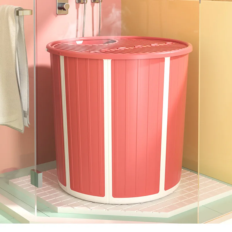 

Thickened Plastic Folding Bath Bucket Bathtub Large Capacity Creative Bathtub Bucket Shower Bathing Artifact Free Installation