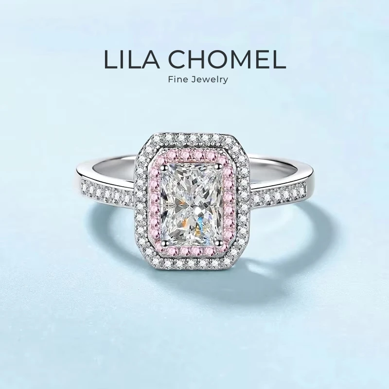 

Engagement PT950 Platinum Women Wedding Bands 1CT Moissanite Diamond Girlfriend Valentine's Day Rings Birthday Gift Fine Jewelry