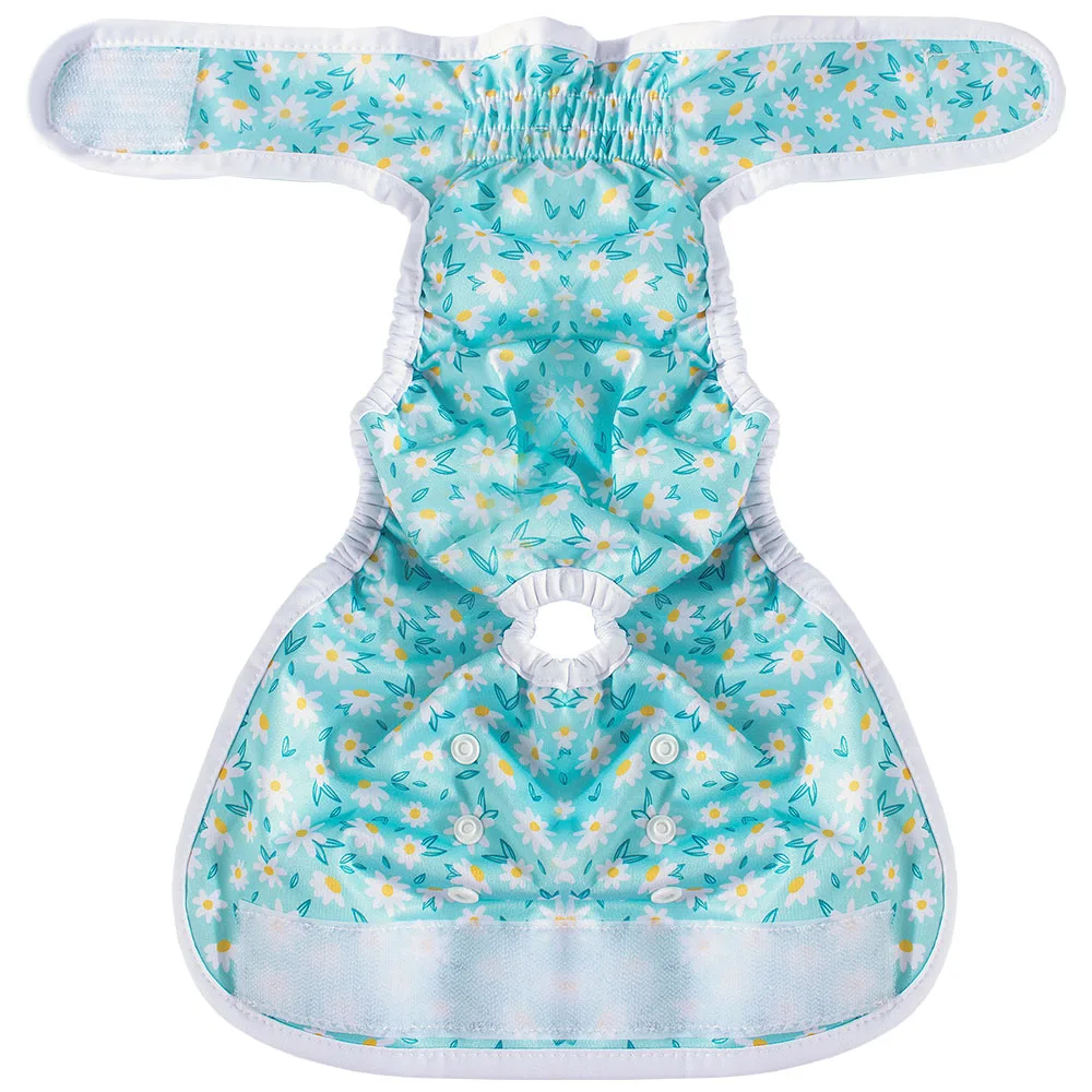 BIAI New1pc Reusable Female Dog Diapers Washable Cloth Diapers with Hook and Loop Waterproof Soft Polyester Fabric Dog Pants
