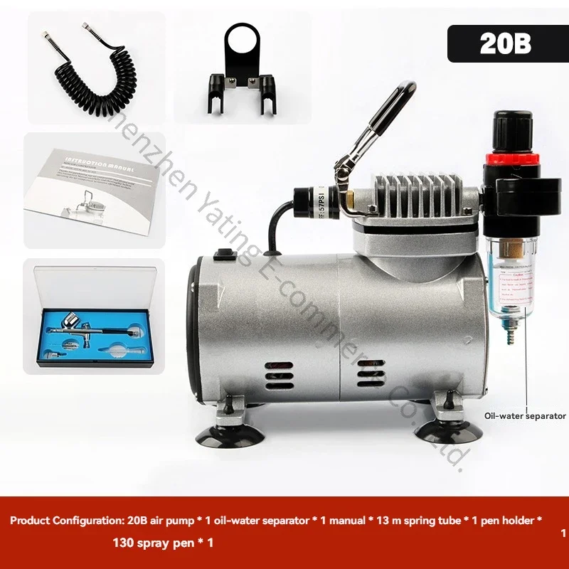 New TC-20B Universal Air Pump 220v Handheld Coloring Spray Pen Sprayer Pump Universal Air Pump