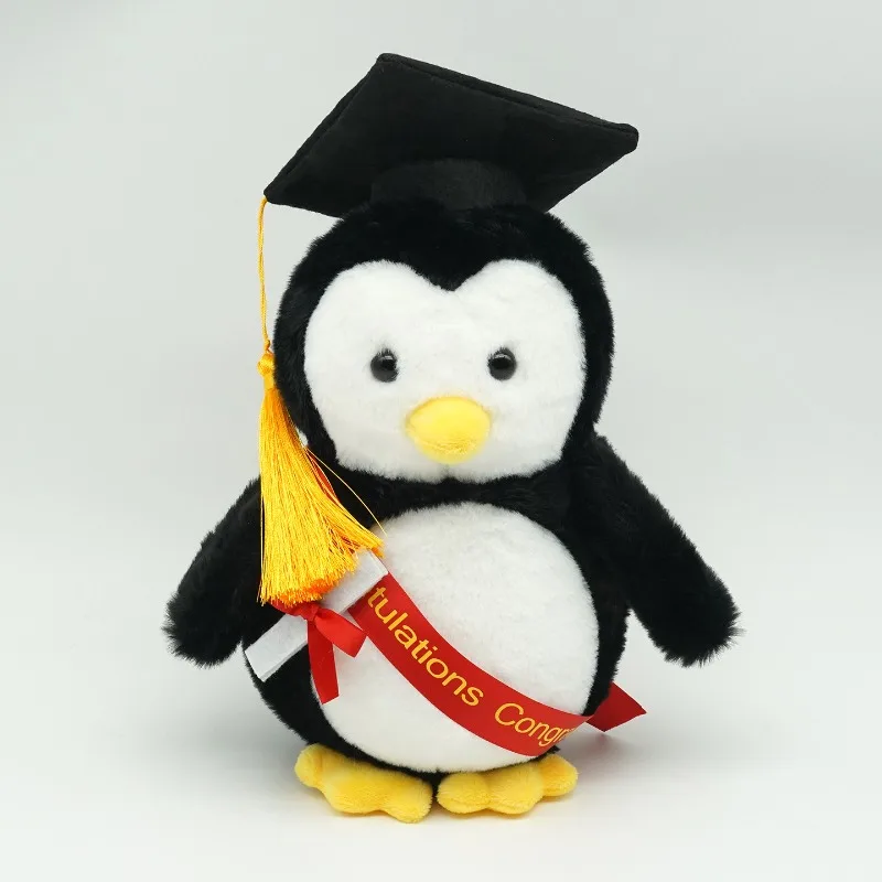 2026 New Graduation Season Gift Dr.Niu And Dr.Penguin Plush Toy Set Cute Soft Stuffed Animal Dolls Collectible Gift