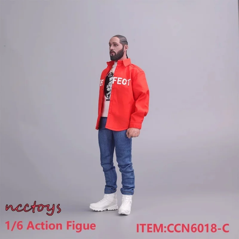 ncctoys ccn6018 1/6 Scale Three Color Optional Fashion Shirt Jacket With Letters Fit 12inch Action Figure Model Toys