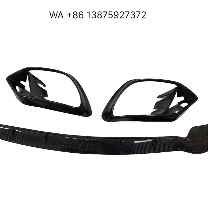 Wmwmnu C290 B Style Carbon Fiber Front Bumper Chin Lip Splitter for X290 GT50 GT53 GT63 4 Door 2019-2022