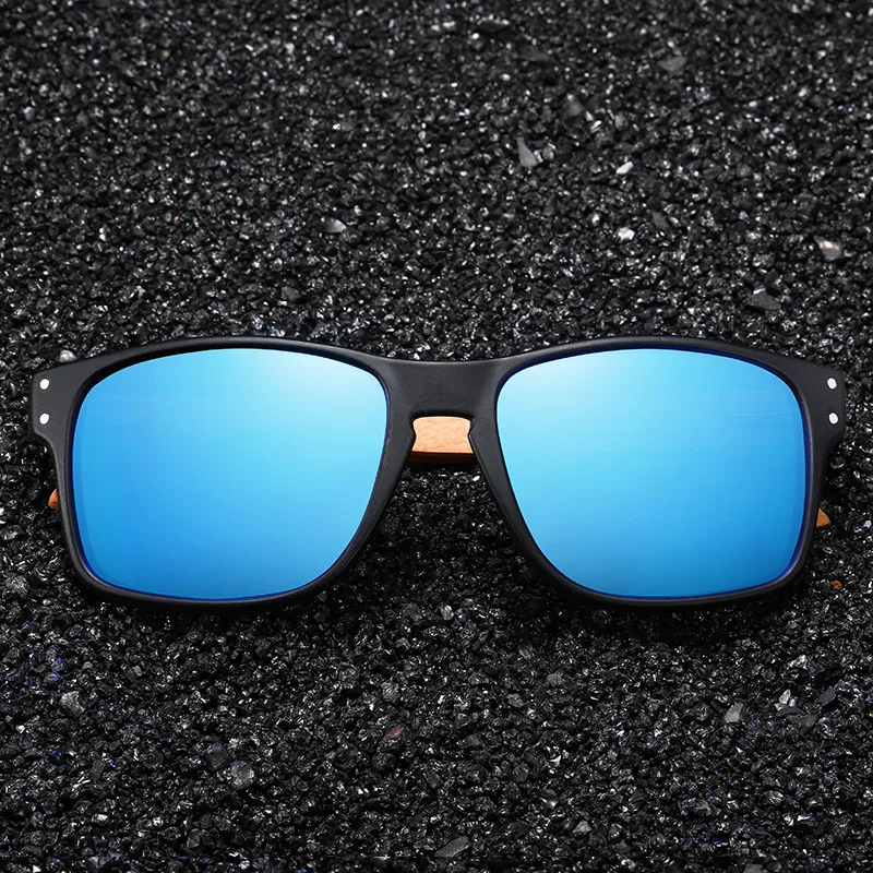 XSW Brand Design Beech wood Handmade Sunglasses Men Polarized Eyewear Outdoor Driving Sun Glasses Reinforced Hinge 5527