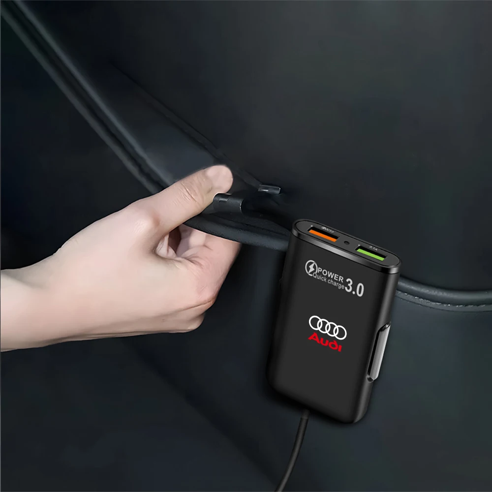 Car Charger Fast Charging QC3.0 USB Mobile Phone Charger Adapter For Audi Sline A3 A1 A4 A6 B8 A5 B7 C7 A7 A8 B9 Q2 Q3 Q5 Q7 TT