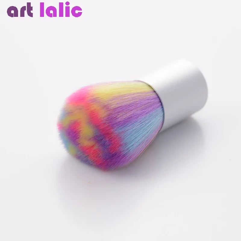 Cầu Vồng Hồng Màu Mềm Vệ Sinh Móng Tay Bàn Chải Acrylic UV Gel Bột Bụi Tẩy Dụng Cụ Làm Móng Tay Chăm Sóc DIY Salon