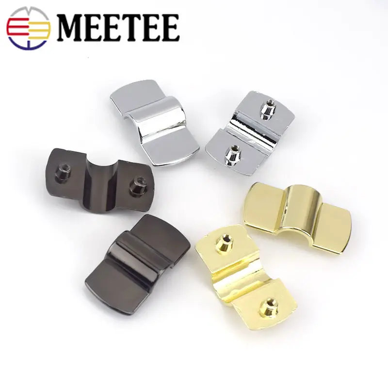 

Meetee 5/10Pcs Arch Bridge Bag Side Clip Buckle Screw Hanger Handbag Clasp Handle Belt Purse Leather Crafts Hardware Accessories
