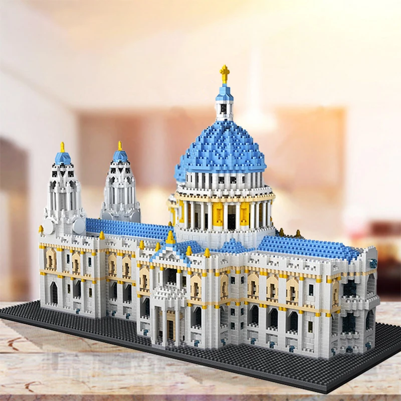 World Architecture Model Building Blocks MOC Famous Great Churches Castle Diamond Micro Decoration Bricks Boys Kids Toys Gifts