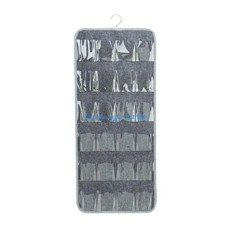 090B Felt Wall Hanging Organizers with Pockets Felt Hanging Bag for Baby Room Bathroom or Entryway excellent  for New Parents