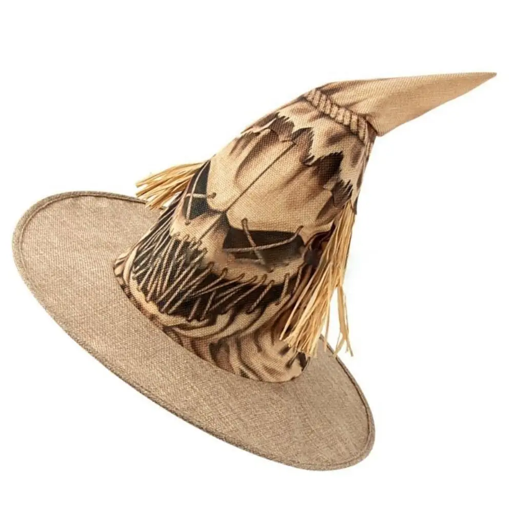 

Модная легкая шляпа пугала, платье для косплея, шляпа ведьмы, аксессуар для костюма, шляпа для ролевых игр, вечеринки на Хэллоуин