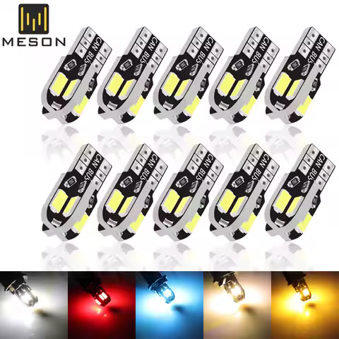 10/20PCS W5W T10 LED Bulbs Canbus 5730 8SMD 12V 6000K 194 168 LED Car Map Dome Lights Parking Light Auto Signal Lamp
