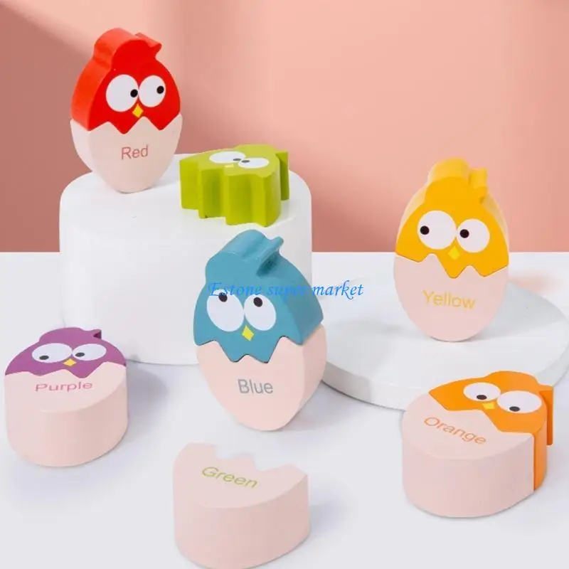 

090B Wooden 3D Animal Puzzle Educational Toy for Children’s Color Cognition Present