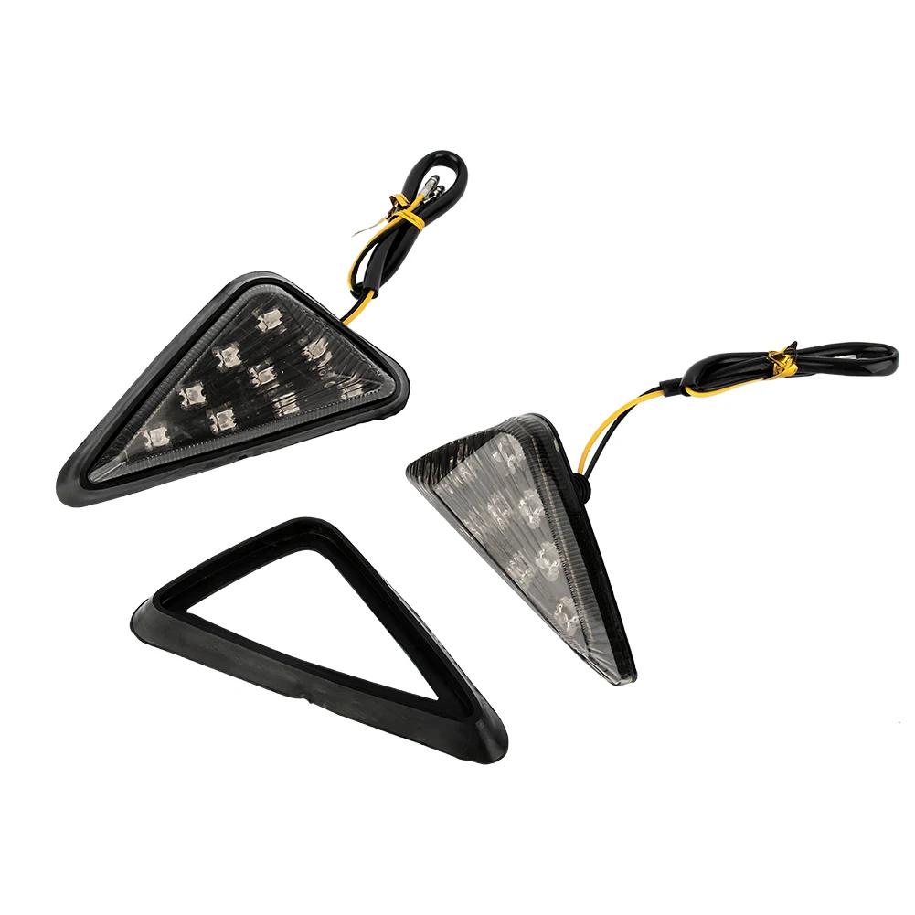 12v Turn Signal Kit 2x Motorcycle 12v European Triangle Embedded Turn Signal Motorcycle Turn Signal Black Lampshade