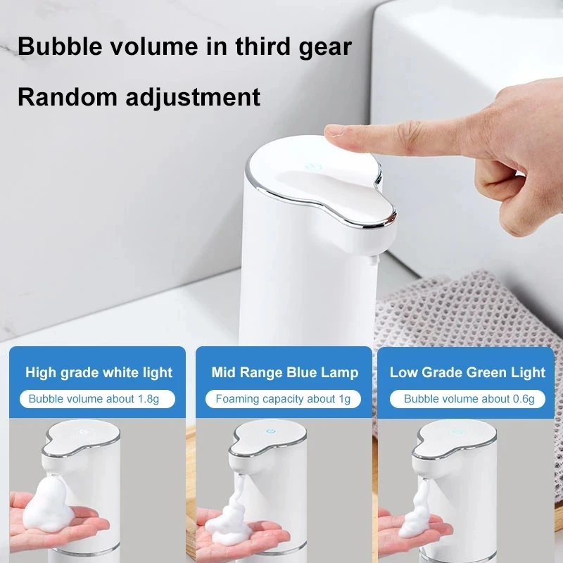 1PC White 300ML Automatic Foam Soap Dispensers Smart Foam Machine Infrared Liquid Soap Dispenser Pump Hand Sanitizer