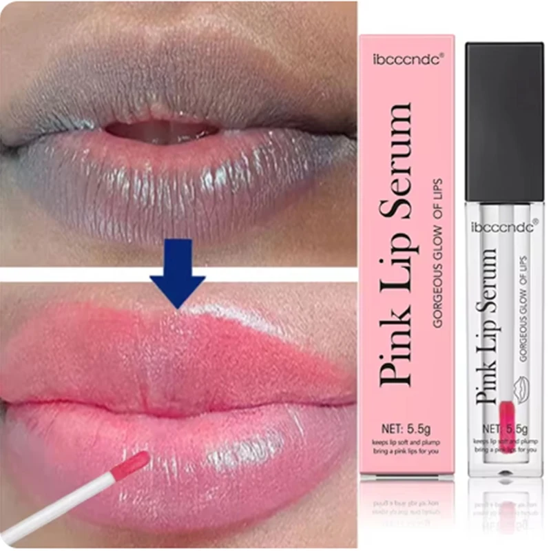 Rosa Lippen serum feuchtigkeit spendend entfernen dunkle Anti-Rissbildung reduzieren feine Linien Lippenstift praller aufhellen Lippen Peeling sexy Kosmetik