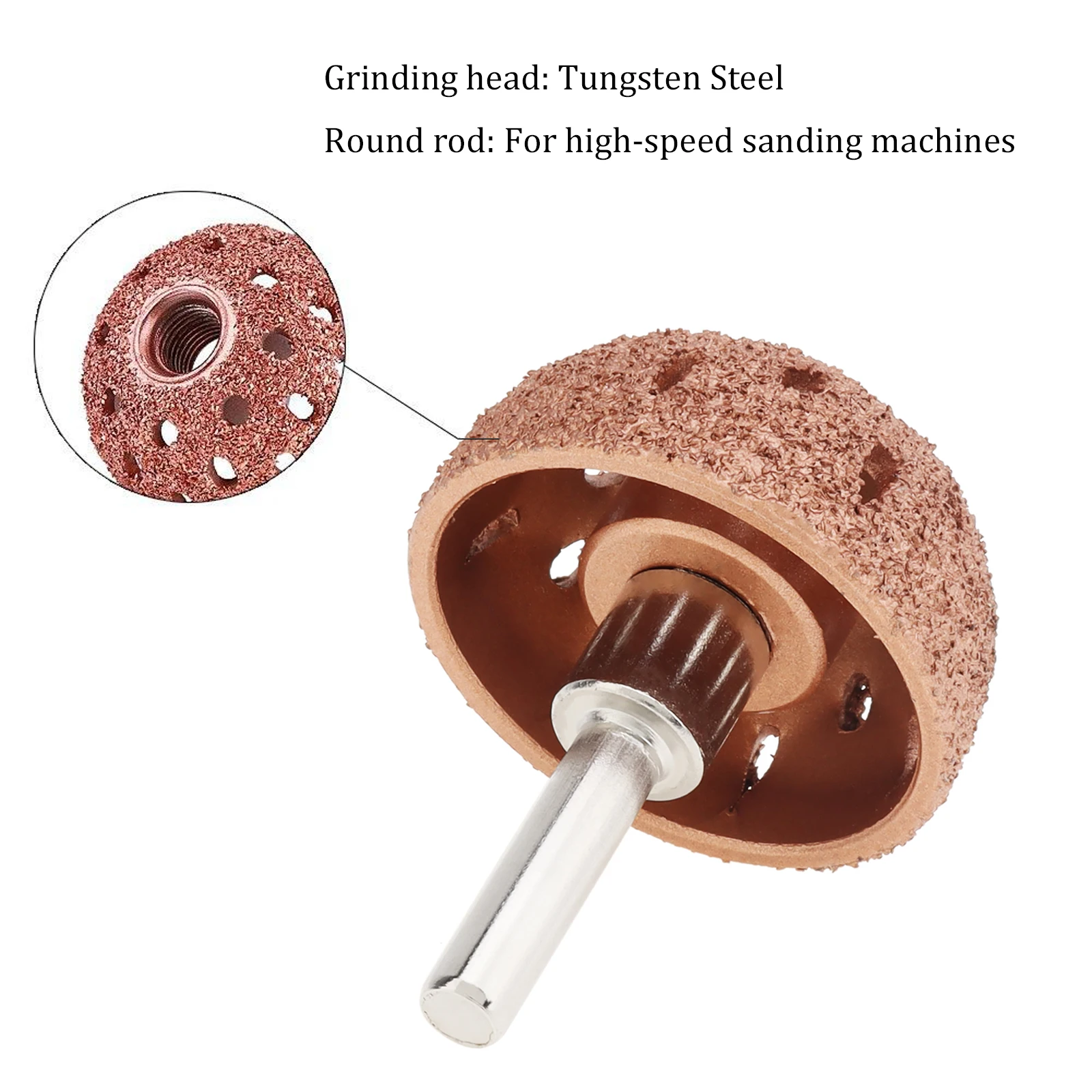 

55 мм полировальный круг для шин с крупным песком, шлифовальная головка из вольфрамовой стали для авто, мотоцикла, велосипеда, инструмент для ремонта шин с круглым стержнем