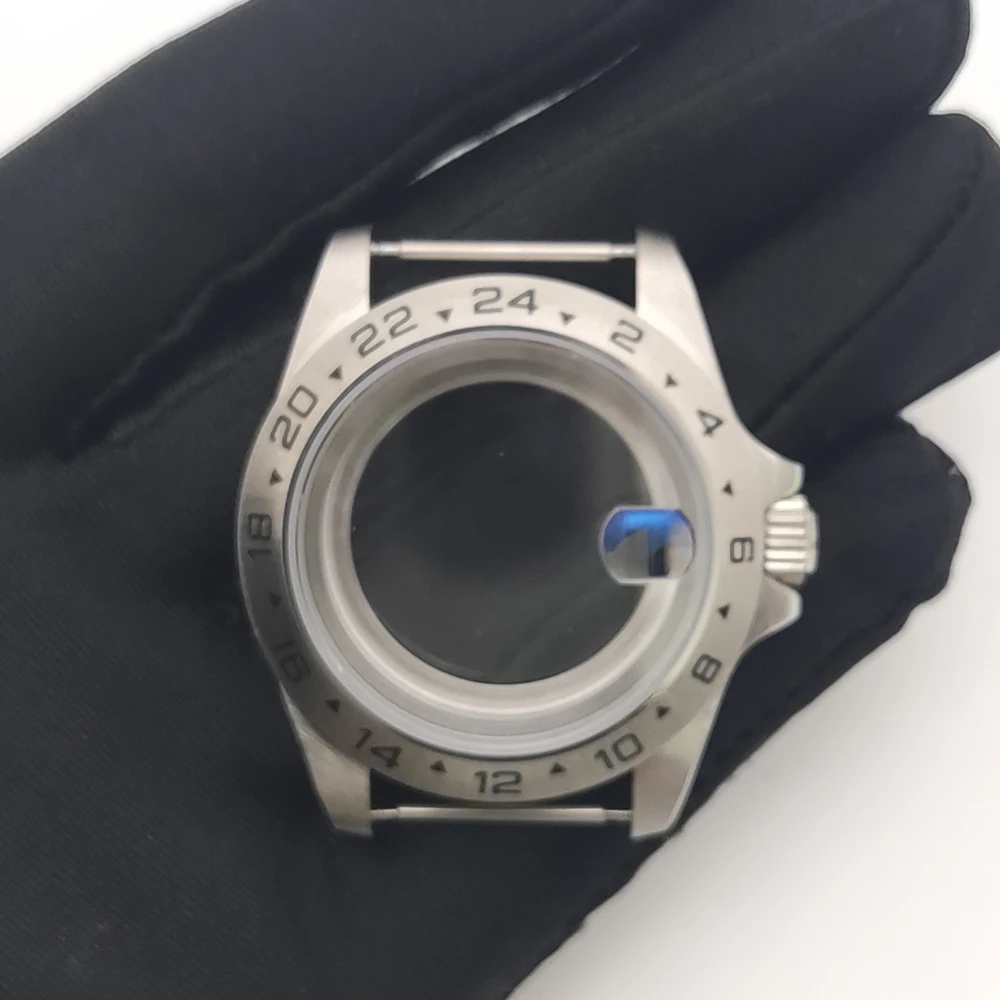 

Корпус NH35 40 мм для Explore 2, корпус с фиксированным безелем, сапфировое стекло, браслет из нержавеющей стали 904L, подходит для NH34 NH35, автоматический механизм