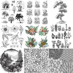 New Plants Clear Stamps/Seal For DIY Scrapbooking Card Making Album Decorative Silicone Seal Craft