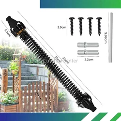 Adjustable Steel Gate Spring Hinge Self-Closing Lock Heavy Duty Thickened Closer with Position Pin for Farm Fence Outdoor Garden