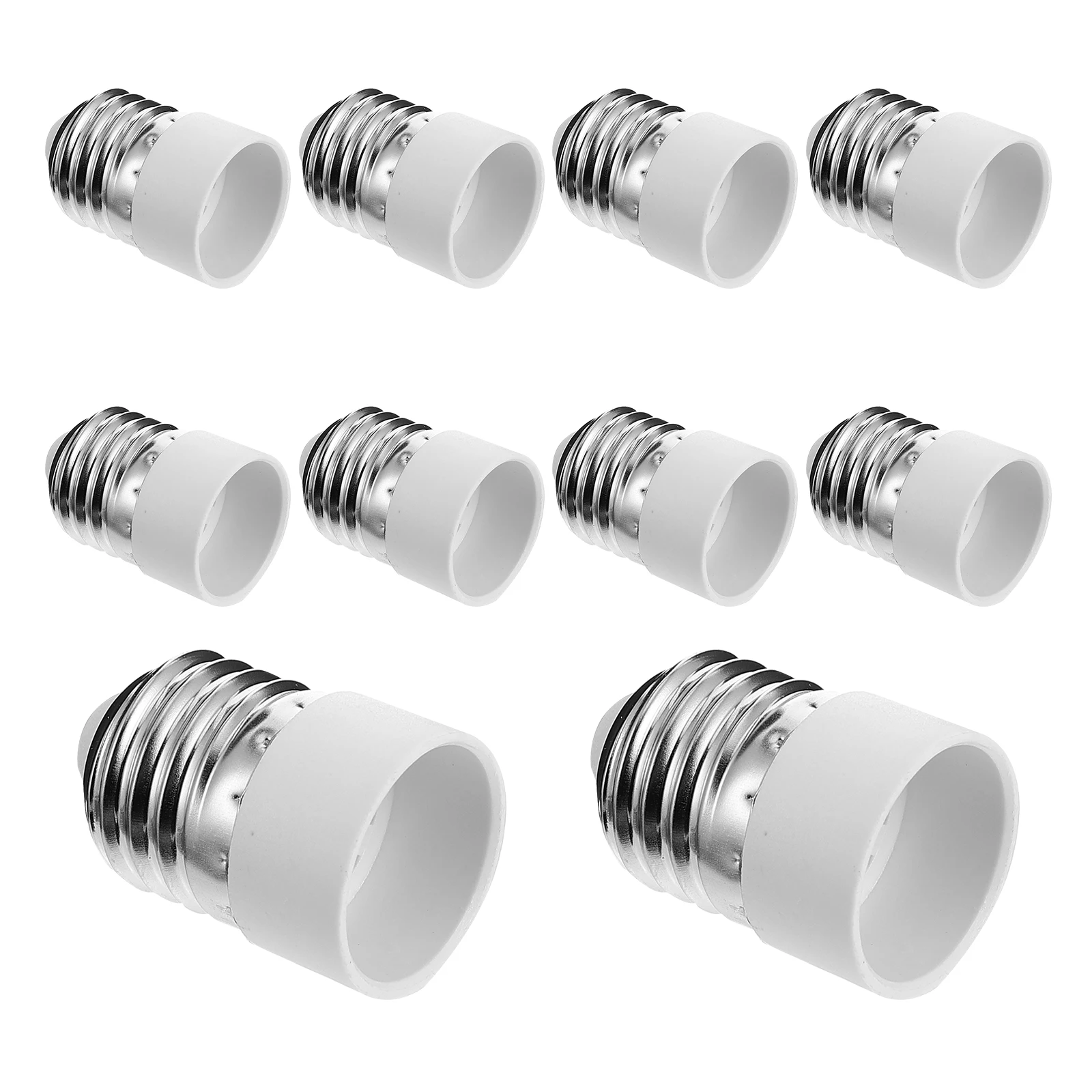 

10 pcs E27 E14 Outlet Adapter Lamp Holder Converter Durable Flame Retardant Screw Plug Workshop Garage