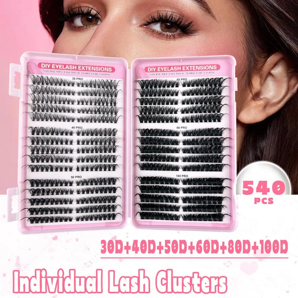 Wimpern-Cluster-Set, Einzelne Cluster 30 Reihen Künstliche Wimpernverlängerungen, 30+40+50+60+80+100D Wimpern 30P-100PRO
