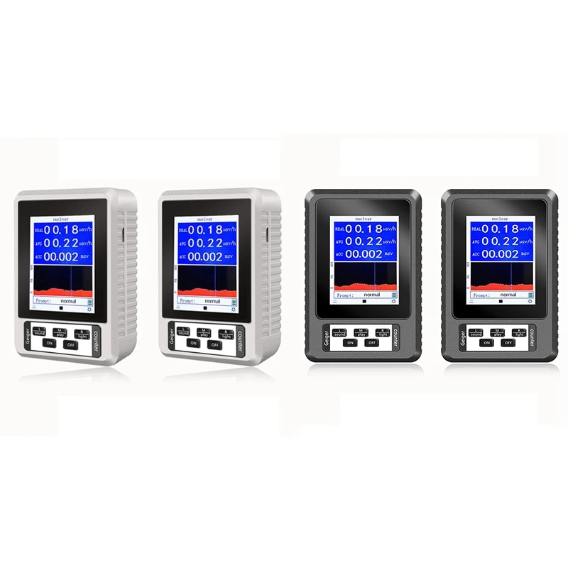 5 PCS Geiger Counter Personal Dosimeter Marble  BR-9B XR-1 Beta Gamma White