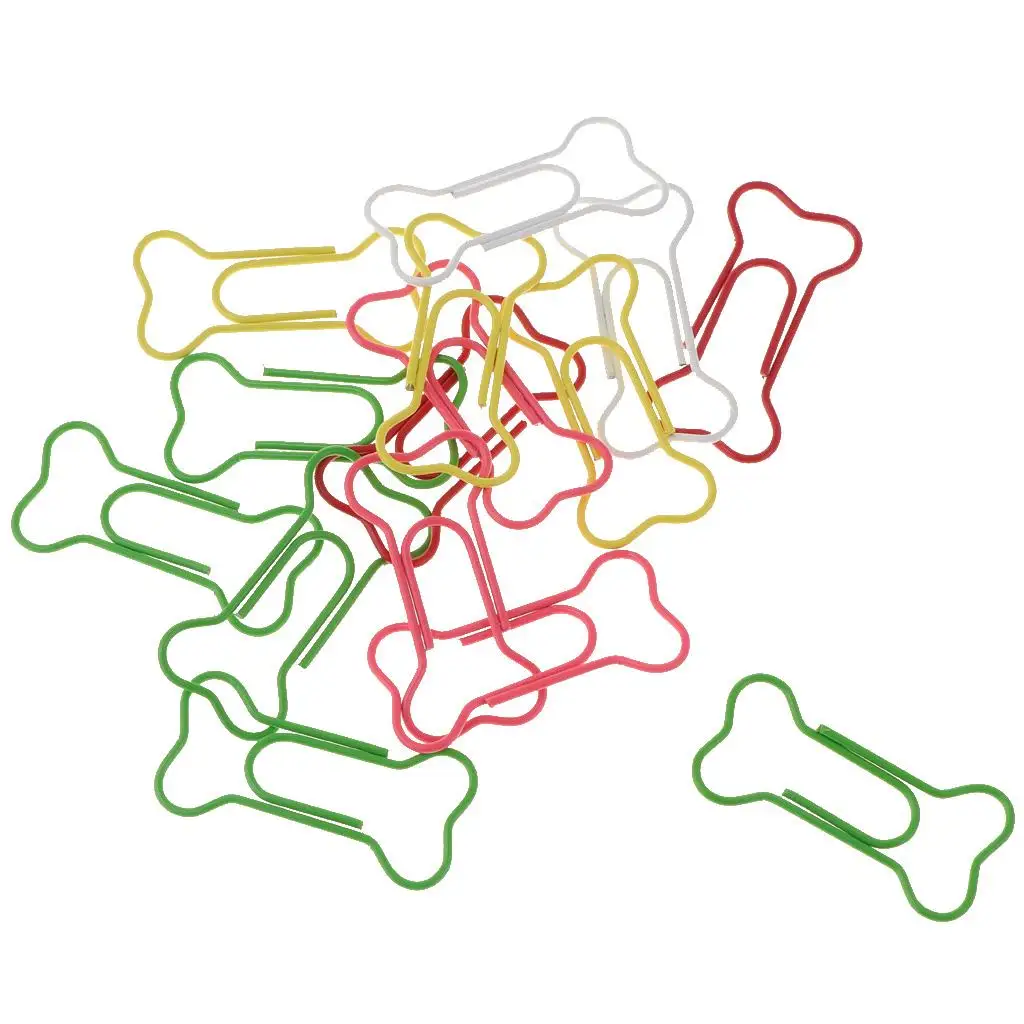 50 Stuk Diverse Kleur Metaalvormige Paperclips Albumclips Bestand Documenten Clips Bladwijzers Briefpapier Schoolbenodigdheden