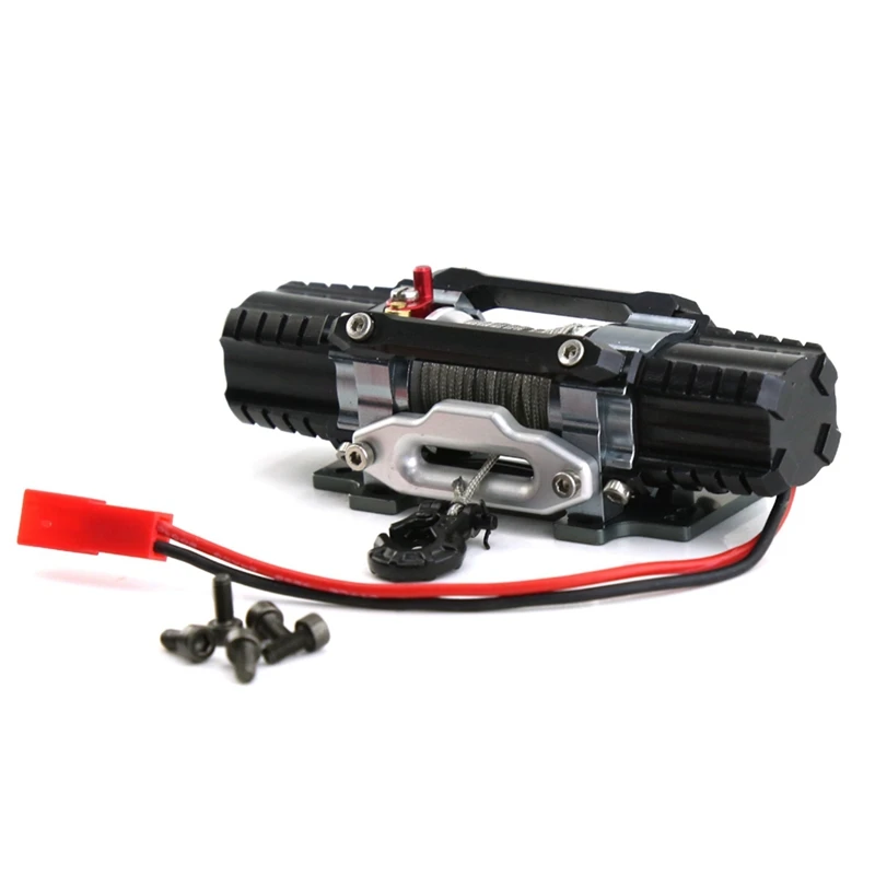 Dual Motor Metal Simulated Winch For 1/8 1/10 RC Crawler Car Axial SCX10 TRAXXAS TRX4 RC4WD D90 KM2 Upgrade Parts