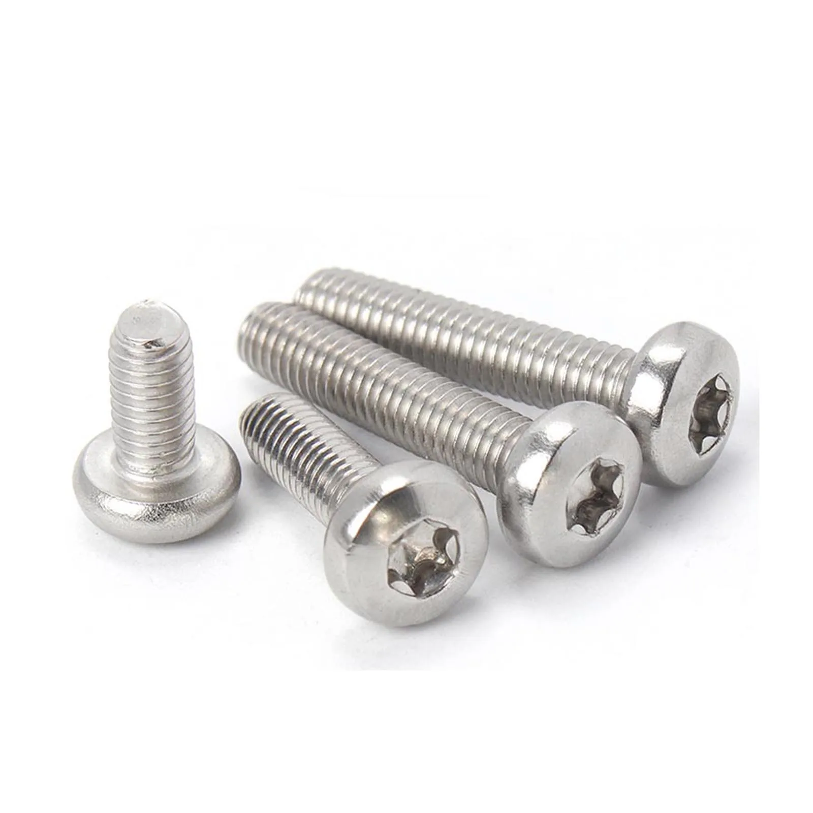 2/5/10/50x M1.4 M1.6 M2 M2.5 M3 M3.5 M4 M5 M6 M8 M10 GB2672 304 Stainless Steel Six-Lobe Torx Pan Six Lobe Round Head Bolt Screw