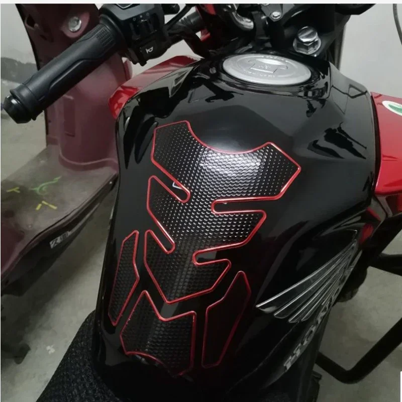 3D Motorcycle Fuel Tank Sticker Car Modification Scratch Cover Car Supplies Body Sticker Bone Car Latte