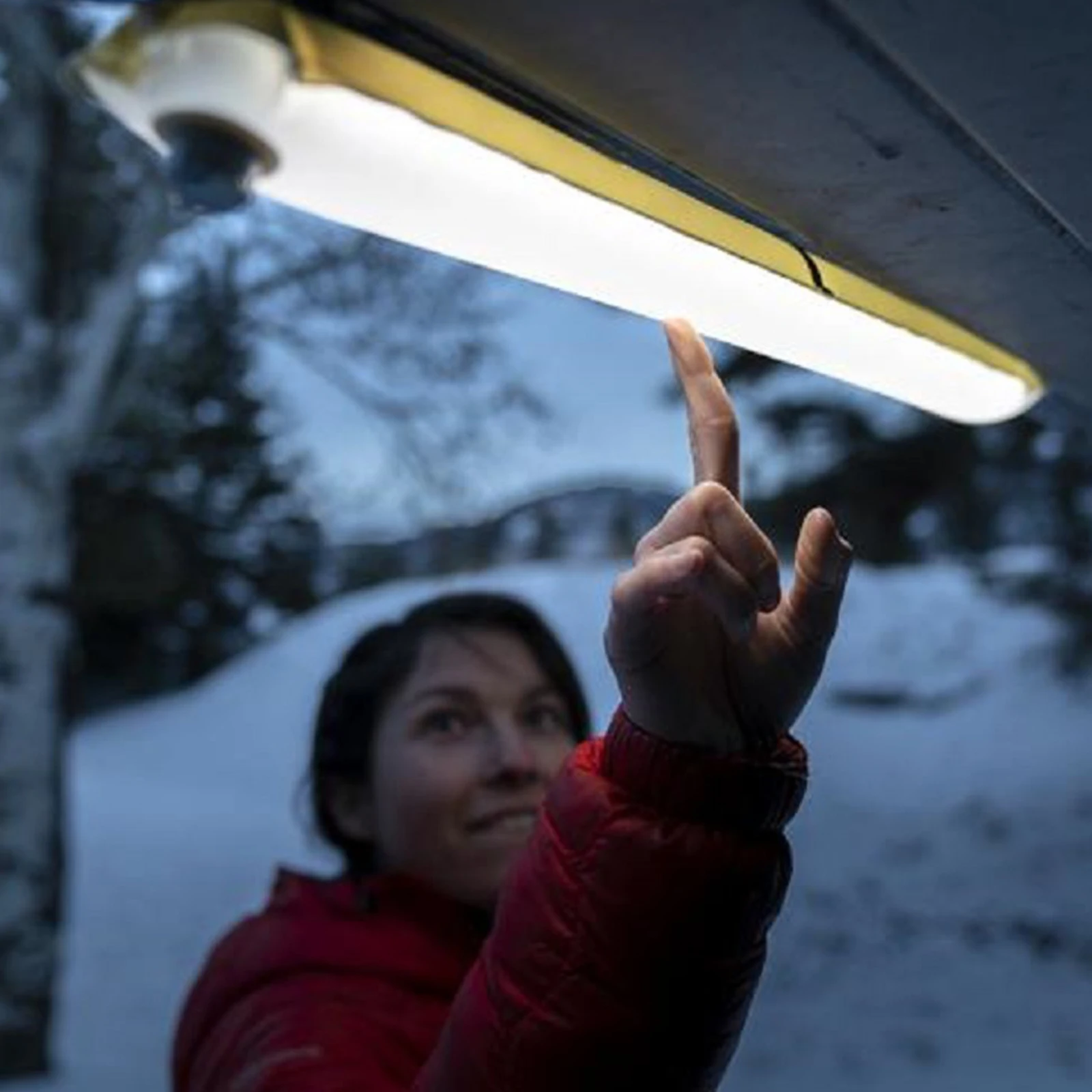 

Portable Inflatable Folding Camp Tent Light Outdoor Tool L 65x8.5cm XL 85x8.5cm USB Interface No Batteries PVC Light Blue 1pc