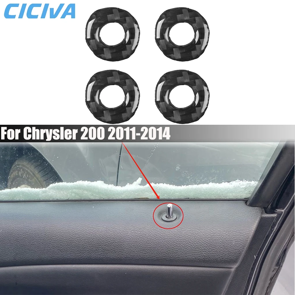 

Автомобильные аксессуары из углеродного волокна, дверной замок, декоративная внутренняя накладка, модифицированная наклейка для Chrysler 200 2011 2012 2013 2014