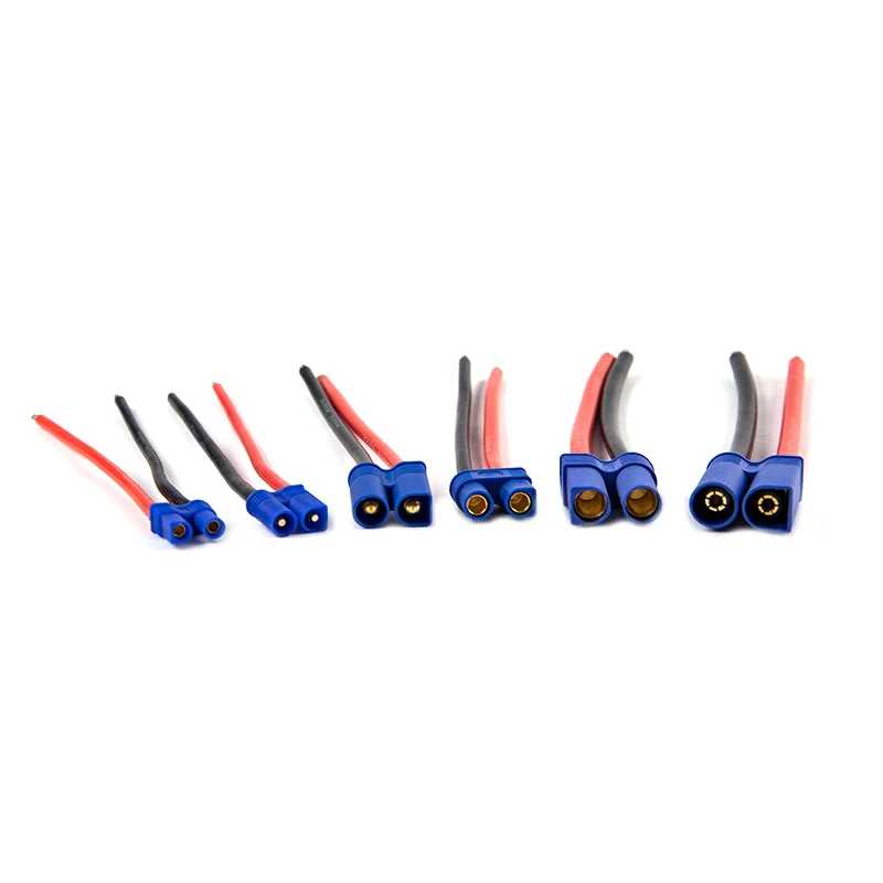 1 Uds EC2/EC3/EC5 conector macho hembra Cable de silicona RC Lipo batería