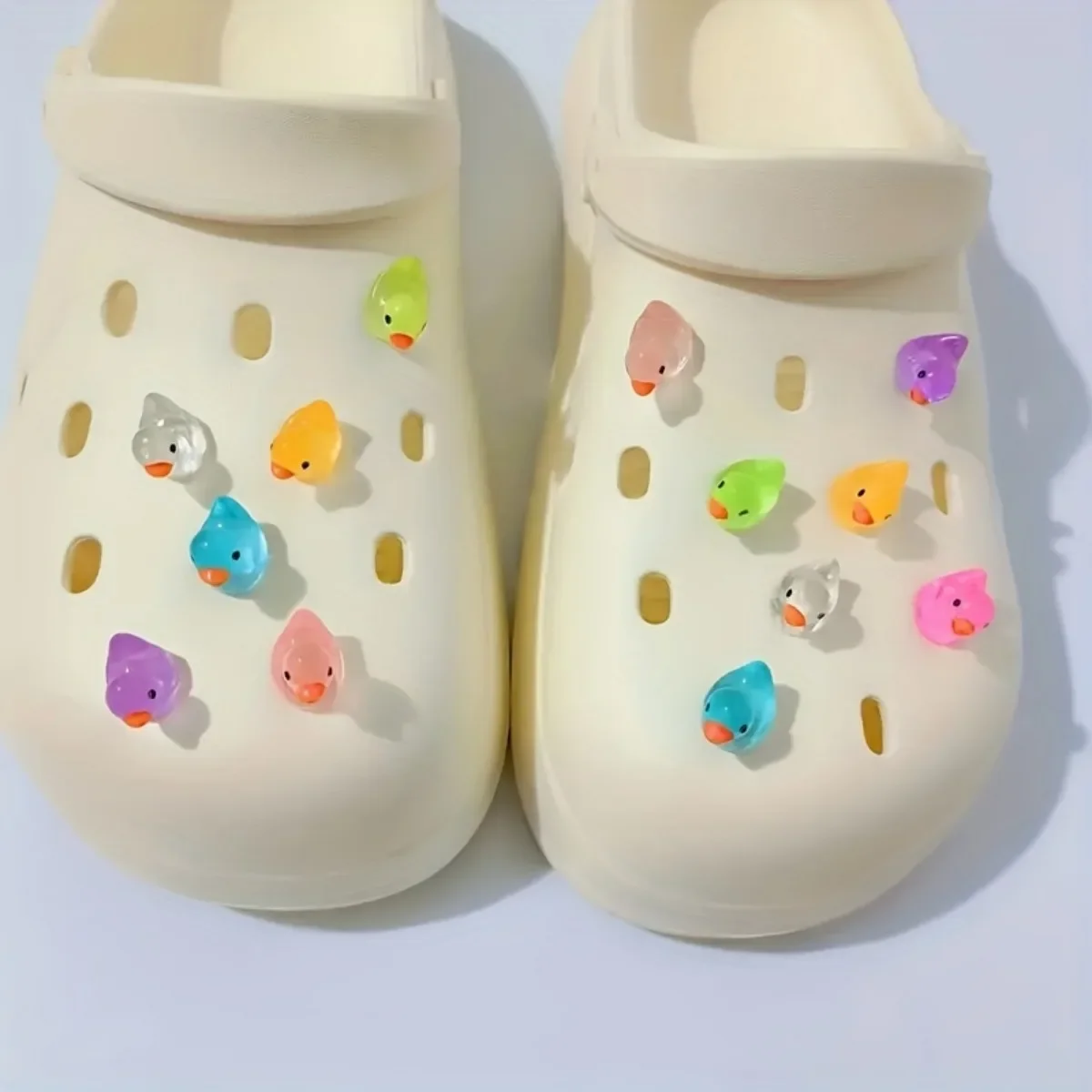 14/16PCS Leuchtende 3D DIY Abnehmbare Schnalle Schuhe Zubehör Ente Schuh Charms Set Nette Weihnachten Enten Erweiterte schuh Dekorationen – Detail 7