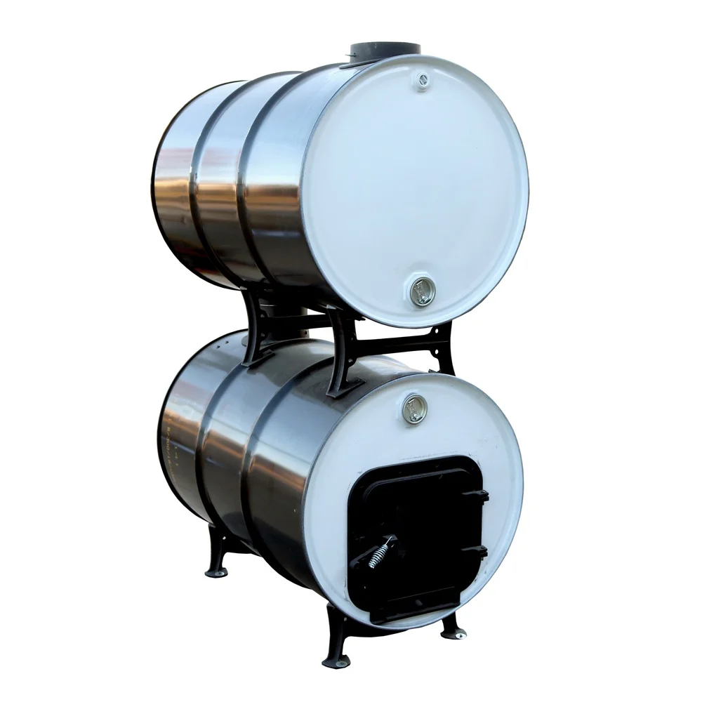 ダブルバレルキャンプストーブ拡張キット頑丈な鋳鉄変換には煙道アダプターとバレルスペーサーが含まれていますアウトドアクッキング