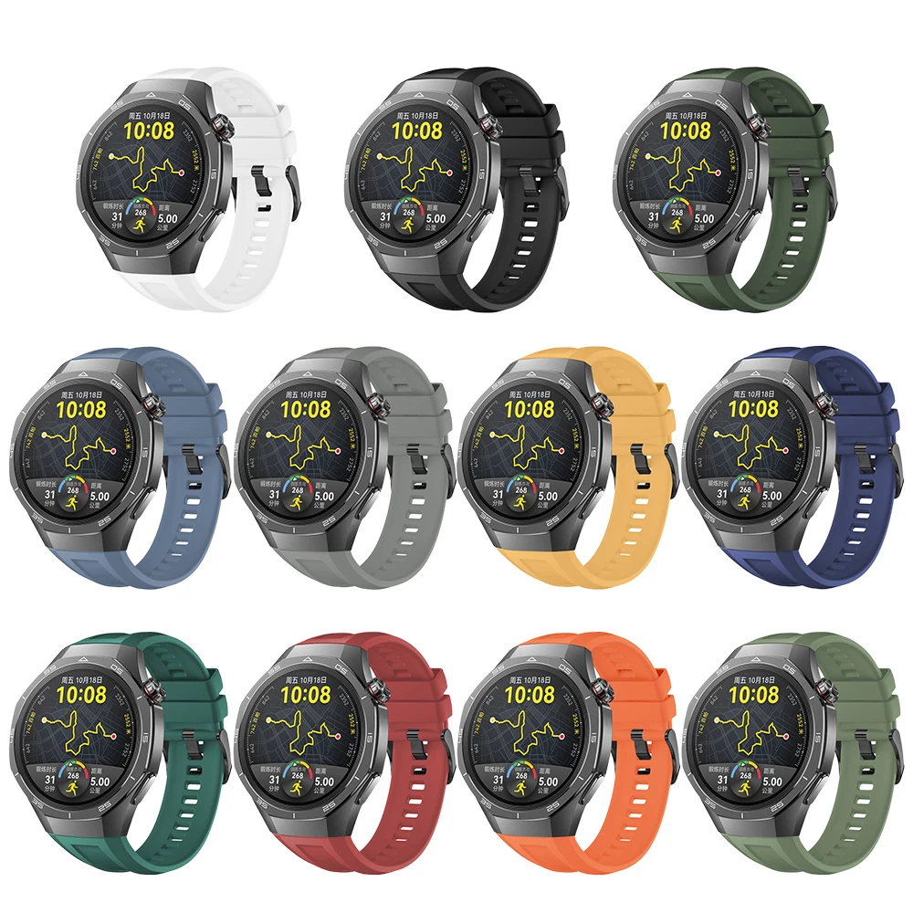 Cinturino in silicone da 22 mm per Huawei Watch GT5 Pro Cinturino con fibbia classica per Huawei GT5 Pro 46mm Accessori cinturino a copertura totale