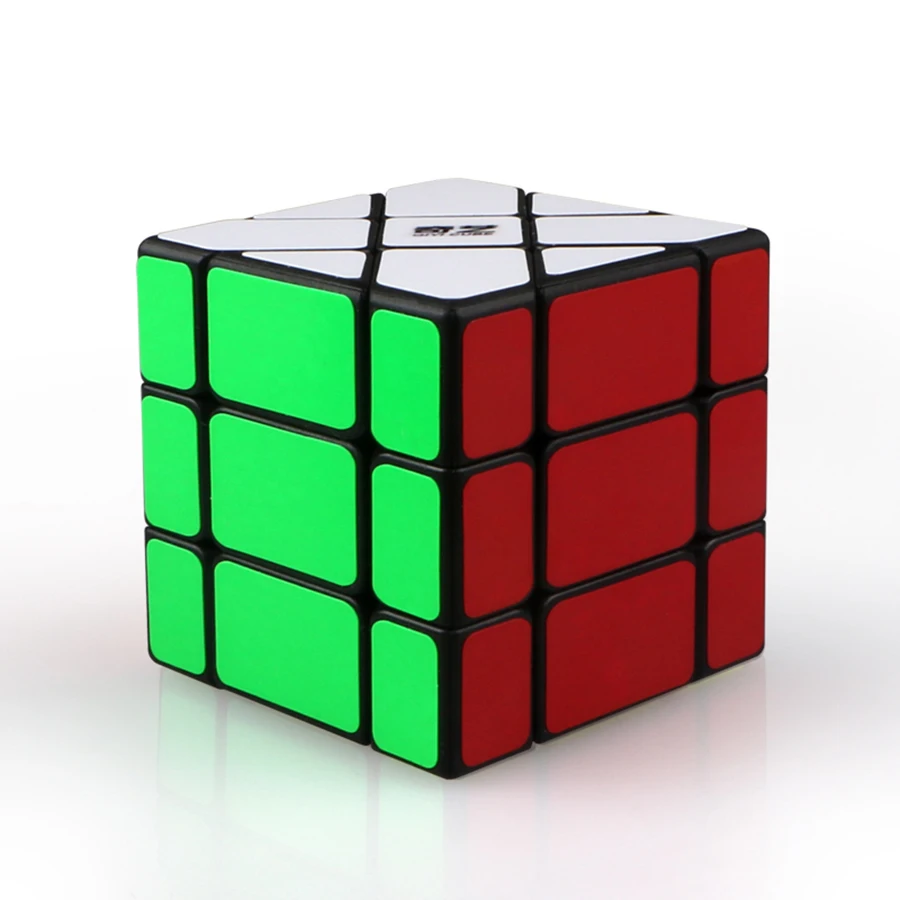 QiYi YiLeng Magic Cube Fisher Puzzle Cubo Magico Tile 3x3 Skew Stickers Stickerless Professional Educational Toy Game Smart  큐브