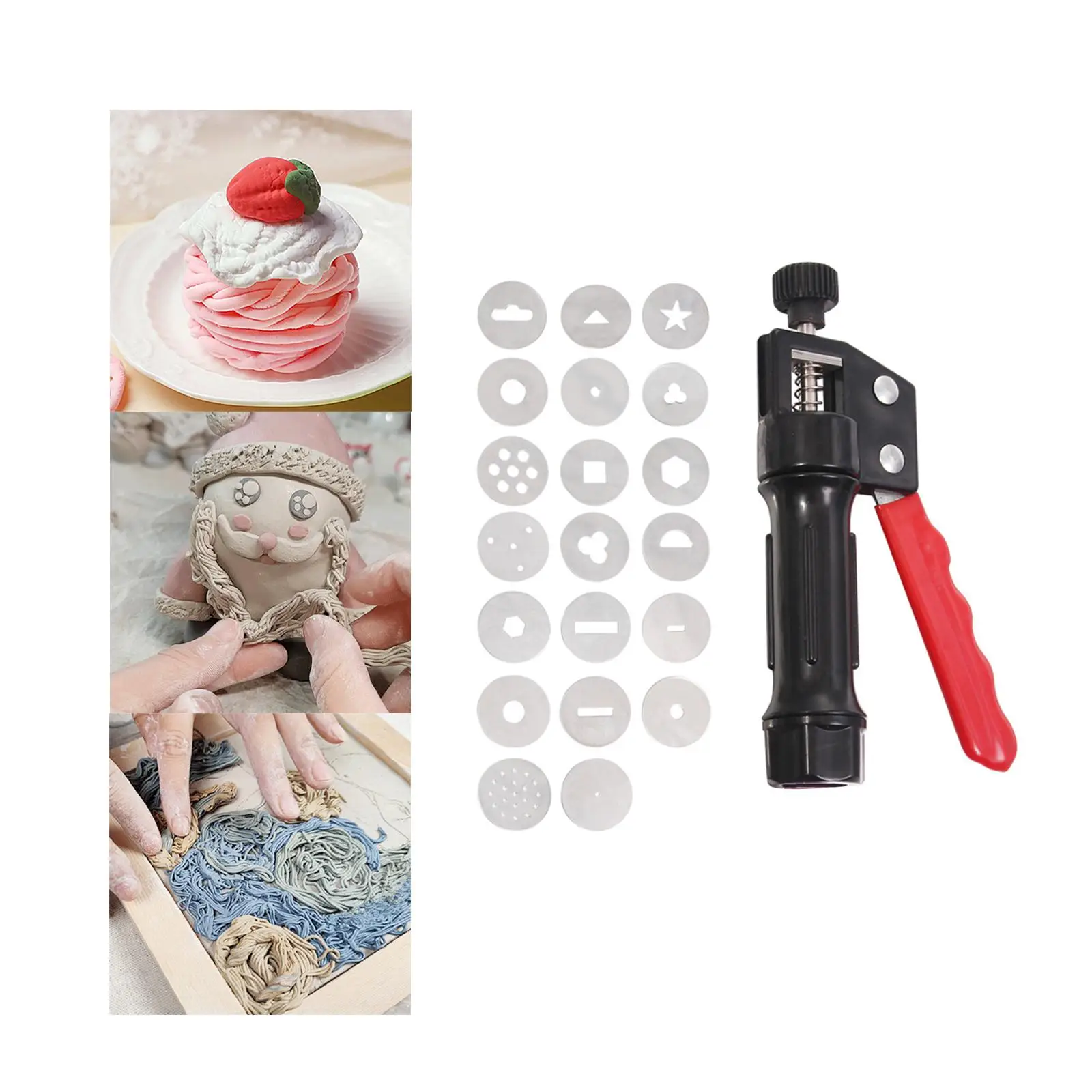 

Экструдер для глины инструменты для украшения разных дисков, рукоделие, экструдер сахарной пасты для украшения печенья, тортов, скульптуры, глины, керамики